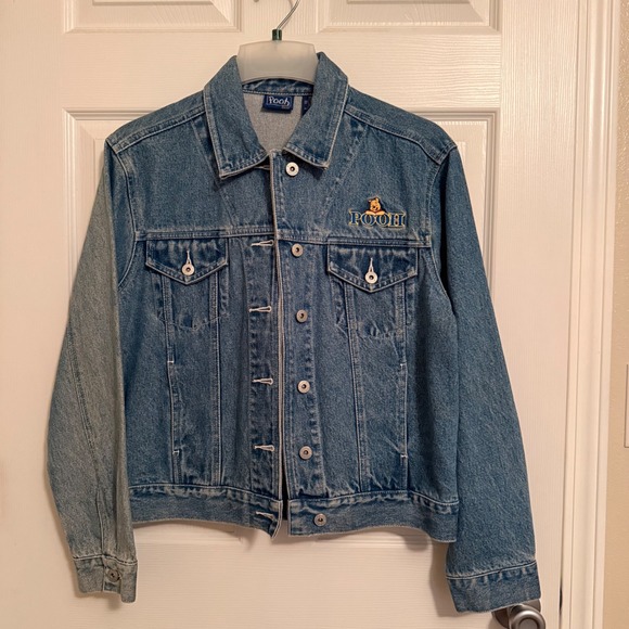 Disney Jackets & Blazers - Vintage Disney Winnie the Pooh Denim Jacket Medium Blue Embroidered Cotton